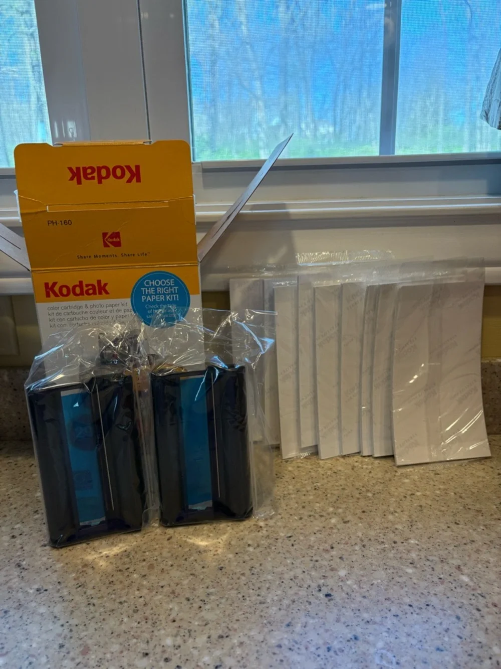 Kodak PH-160 EasyShare Printer Dock Color Cartridge & Photo Paper Refill